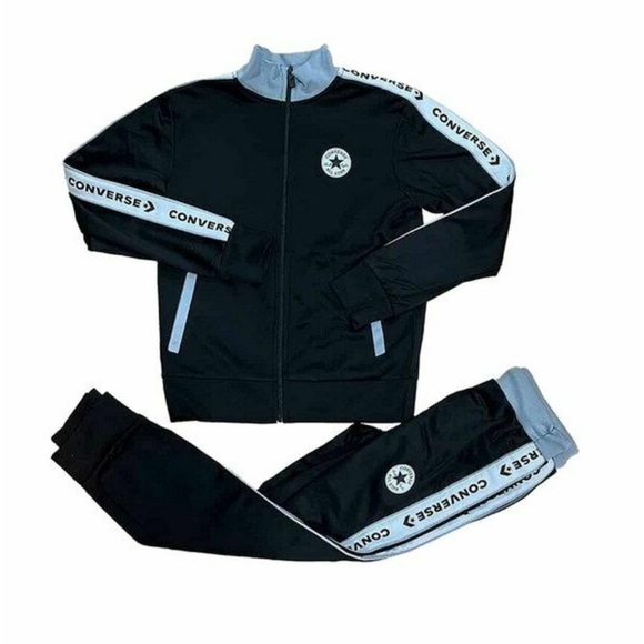 2 Converse baby’s 2 piece track set/12 months 1 black/1 blue retail $44 each - Picture 7 of 15